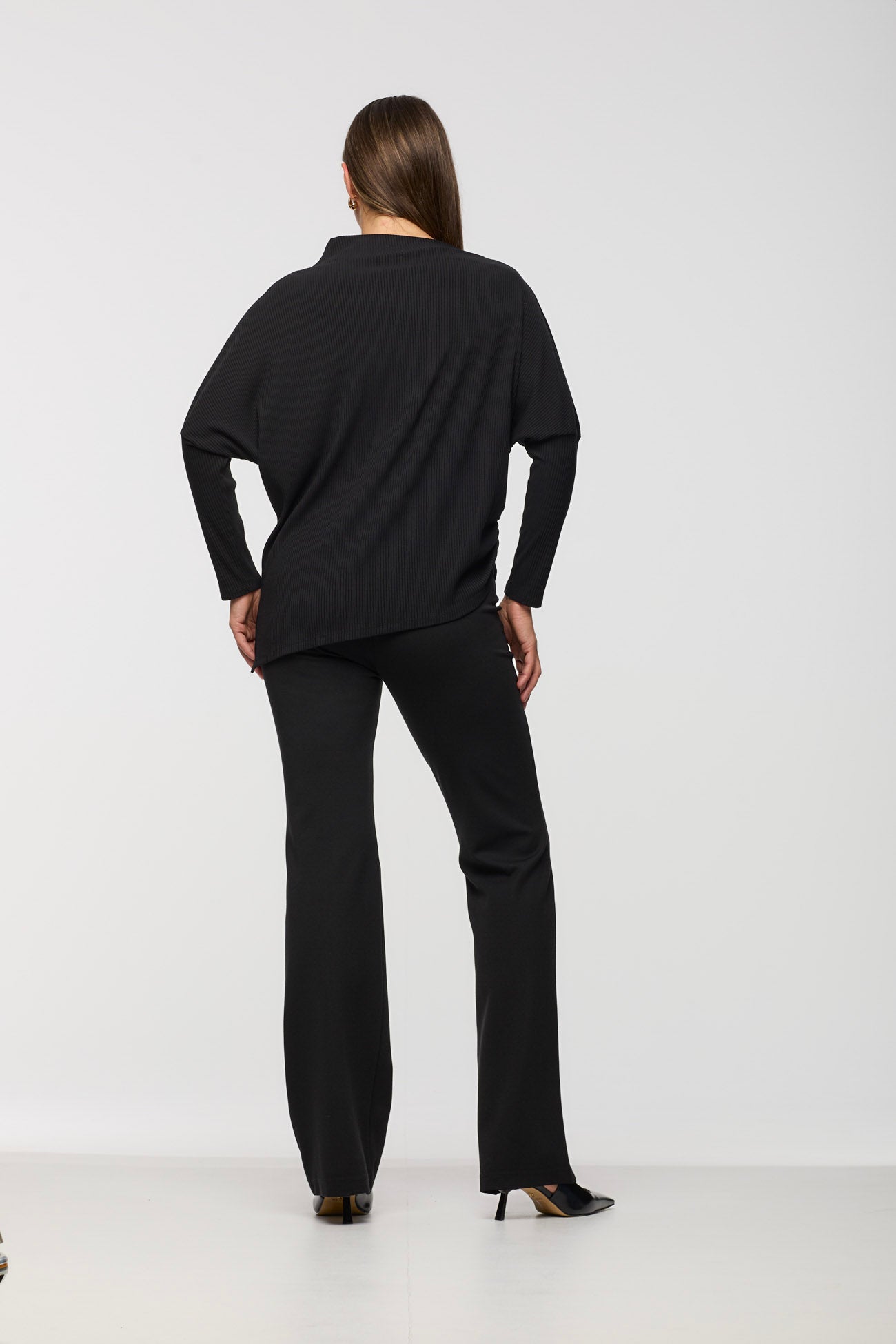 Rib Asymmetrical Sweater