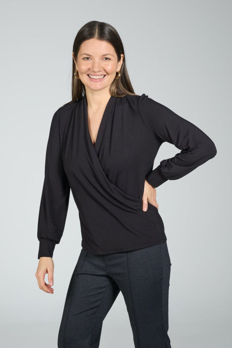 Bamboo Faux Wrap Top