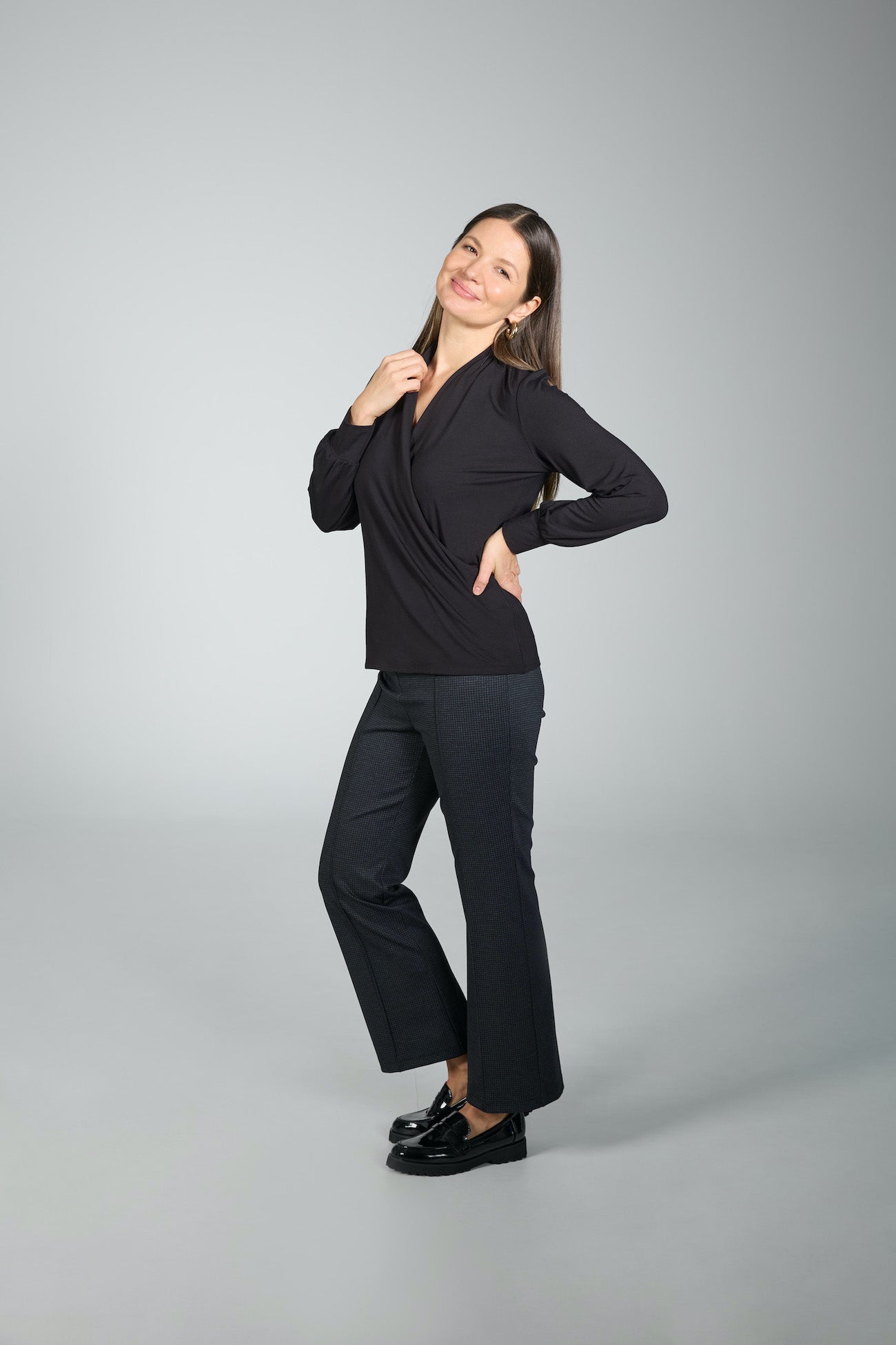 Bamboo Faux Wrap Top
