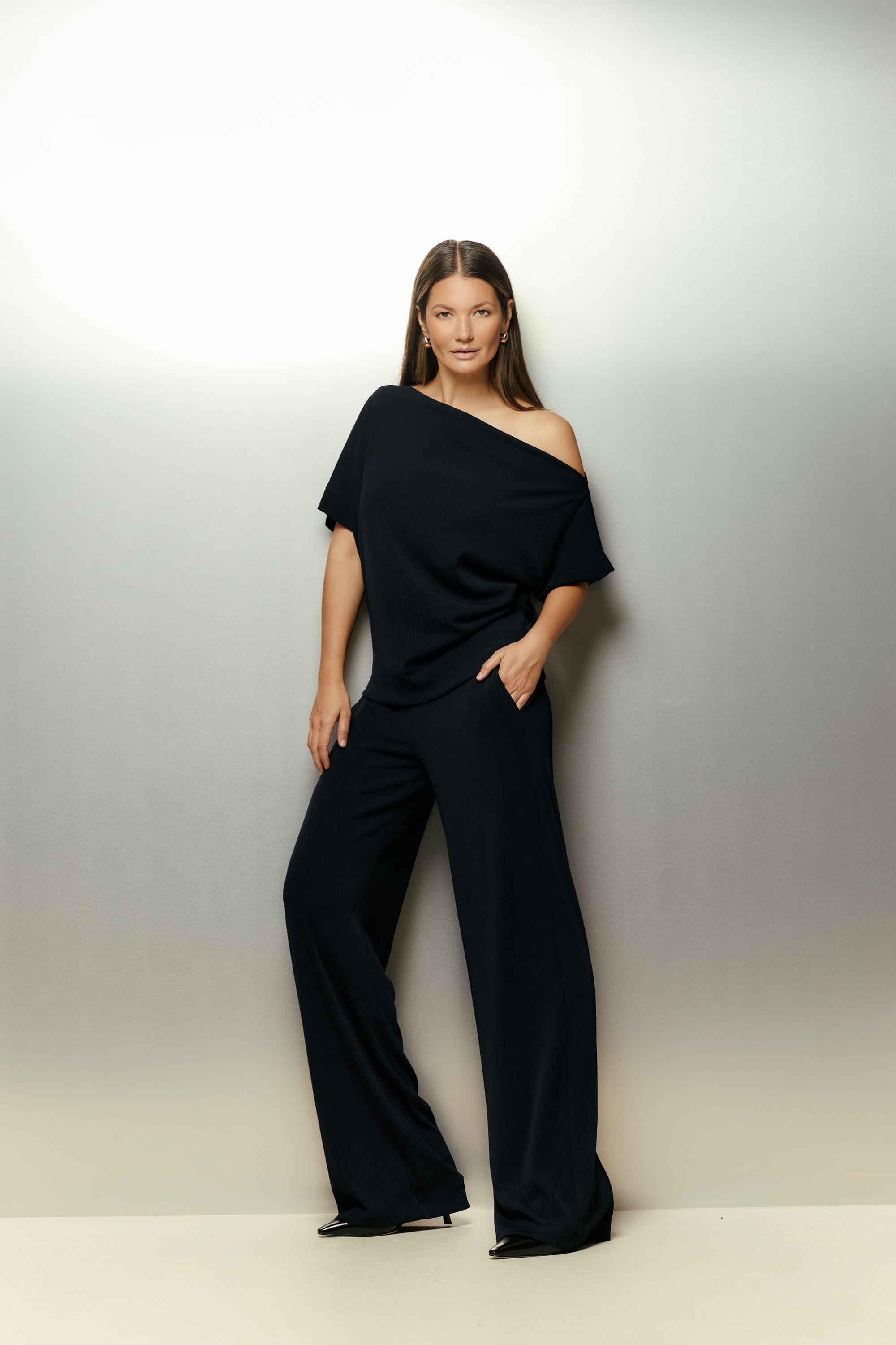 Artemis Rib Slip On Pant