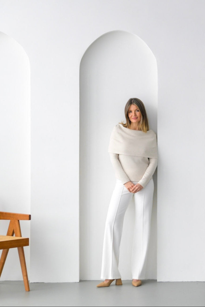 Ponte Slip On Wide Leg